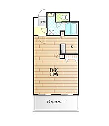 ユウコウビル 1Kの間取図画像