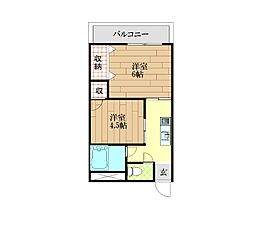 レジェンド国府 2Kの間取図画像