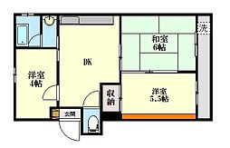 折口ビル 3DKの間取図画像