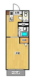 ペガサス ワンルームの間取図画像
