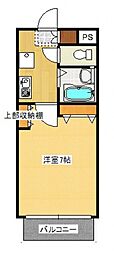 ハッピィパレス 1Kの間取図画像