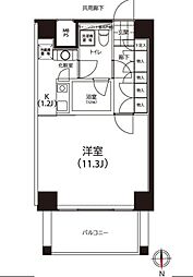 JR山手線 恵比寿駅 徒歩1分の賃貸マンション 4階1Kの間取り