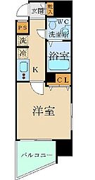 スカイコート新宿壱番館 1Kの間取図画像