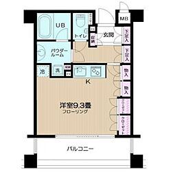 日神デュオステージ早稲田 ワンルームの間取図画像