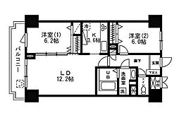 レジディア目白 2LDKの間取図画像