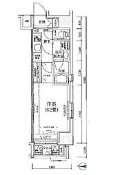 ルフレプレミアム神楽坂 1Kの間取図画像