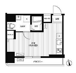 Reno新宿若松町 ワンルームの間取図画像