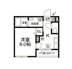 MAISONCORGI 1Kの間取図画像