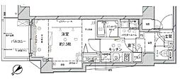 ステージファースト東新宿 1Kの間取図画像