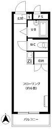 ローズガーデン2 ワンルームの間取図画像