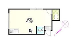 鈴木アパート ワンルームの間取図画像