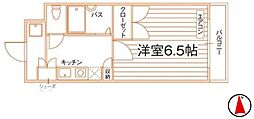 ディアレンス戸山公園 1Kの間取図画像