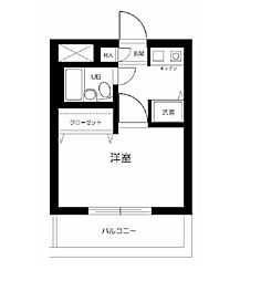 菱和パレス下落合 1Kの間取図画像