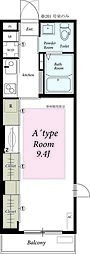 リブリ・フェニックス 1Kの間取図画像