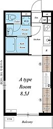 リブリ・オールパラン 1Kの間取図画像
