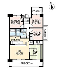 UR都市機構都島リバーシティ1号棟 4LDKの間取図画像
