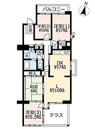 UR都市機構桜宮リバーシティ中央14-6号棟 4LDKの間取図画像