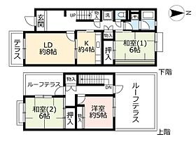 UR藤沢台第五  ｜ 大阪府富田林市藤沢台2丁目（賃貸マンション3LDK・1階・104.13㎡） その2