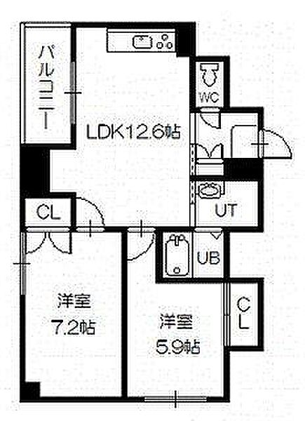 エンドレス26 706｜北海道旭川市二条通6丁目(賃貸マンション2LDK・7階・56.94㎡)の写真 その2