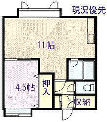 ラルク・アン・シェル 203｜北海道旭川市九条通23丁目(賃貸アパート1LDK・2階・37.49㎡)の写真 その2