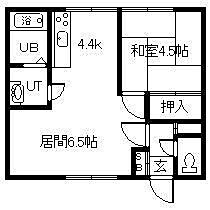 旭扇マンション 6 ｜ 北海道旭川市四条通23丁目（賃貸アパート1LDK・2階・34.78㎡） その2