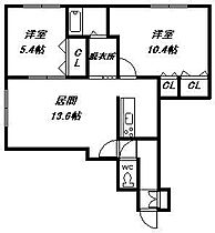 ツインクル2-1 101 ｜ 北海道旭川市二条通1丁目（賃貸マンション2LDK・1階・63.87㎡） その2