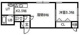 K.E.N 102 ｜ 北海道旭川市五条通23丁目（賃貸アパート1LDK・1階・32.10㎡） その2