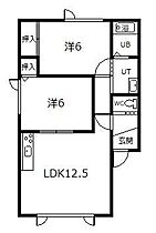 パールマンション 201 ｜ 北海道留萌市東雲町2丁目（賃貸アパート2LDK・2階・52.00㎡） その2