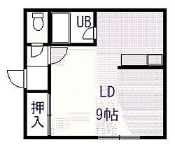 ともだちのへや 201 ｜ 北海道旭川市東四条2丁目（賃貸アパート1R・2階・31.04㎡） その2