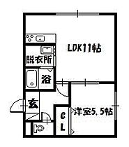 オブジェ5・4 201 ｜ 北海道旭川市五条西4丁目（賃貸アパート1LDK・2階・39.75㎡） その2