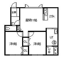 チェリータウン深川 2 ｜ 北海道深川市二条（賃貸アパート2LDK・1階・57.14㎡） その2