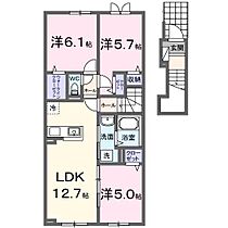 ブリッサ砂川SII 202 ｜ 北海道砂川市空知太西四条6丁目（賃貸アパート3LDK・2階・67.50㎡） その1