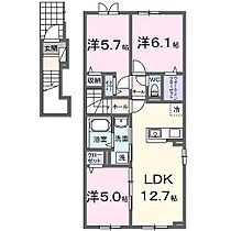 ブリッサ砂川SII 201 ｜ 北海道砂川市空知太西四条6丁目（賃貸アパート3LDK・2階・67.50㎡） その2