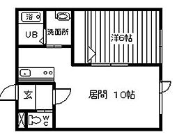 プラス32 1LDKの間取図画像