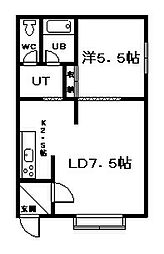 シティハウス 1LDKの間取図画像