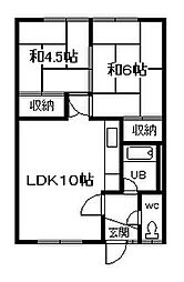 ノエル 2LDKの間取図画像