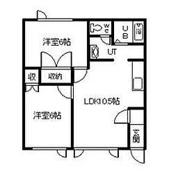 間取図画像 2LDK