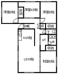 ガーベラ千鳥町 4LDKの間取図画像