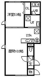 SEED4 1LDKの間取図画像