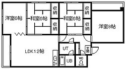 カムイ24B 4LDKの間取図画像