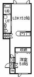 タウンズ10・13 1LDKの間取図画像