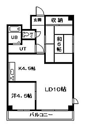5.3ハイム 2LDKの間取図画像