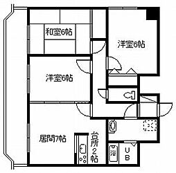 日宝ノルテ1条通 3DKの間取図画像