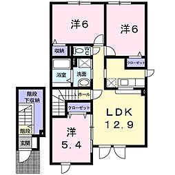 ベルメゾンB 3LDKの間取図画像