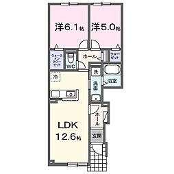 ベルメゾンG 2LDKの間取図画像