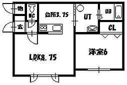 lagrace 1LDKの間取図画像