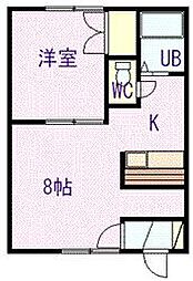 アスティ 1LDKの間取図画像