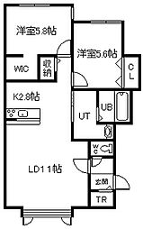 沼田新築MS 2LDKの間取図画像