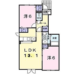 ビクトリーA 2LDKの間取図画像