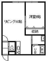 NLC2 1LDKの間取図画像
